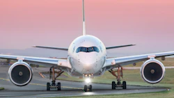 An Airbus A350 Air France plane taxiing at Charles de Gaulle Airport. Photo: iStock/Matthieu Douhaire