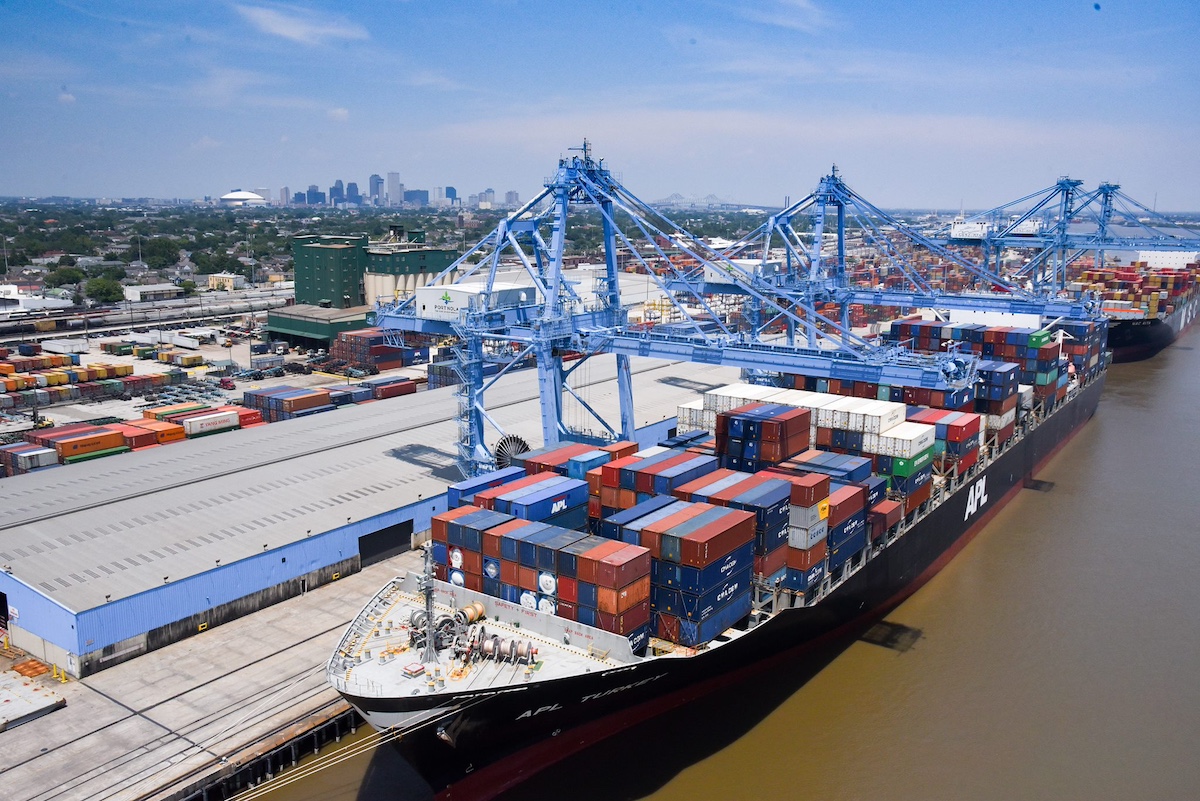 A ship docked at the Port of New Orleans. Photo: Port of New Orleans