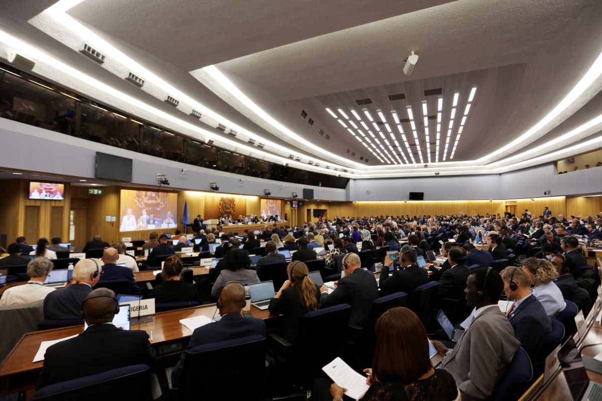IMO’s Marine Environment Protection Committee meeting in London on Sept. 30. (Bloomberg)