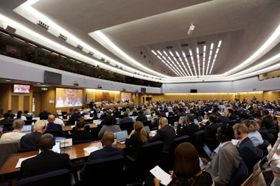IMO’s Marine Environment Protection Committee meeting in London on Sept. 30. (Bloomberg)