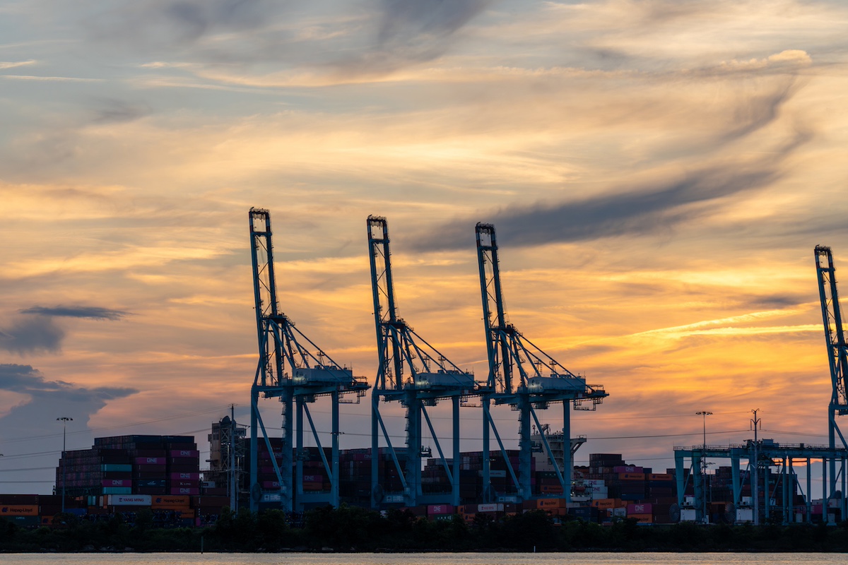 Cranes at the Port of Virginia. Photo: iStock / Kyle Little