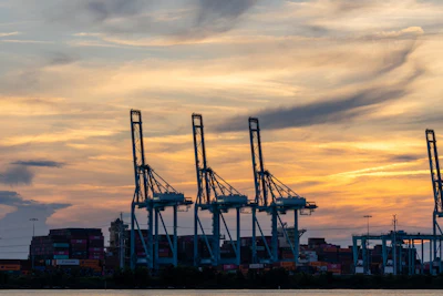 Cranes at the Port of Virginia. Photo: iStock / Kyle Little