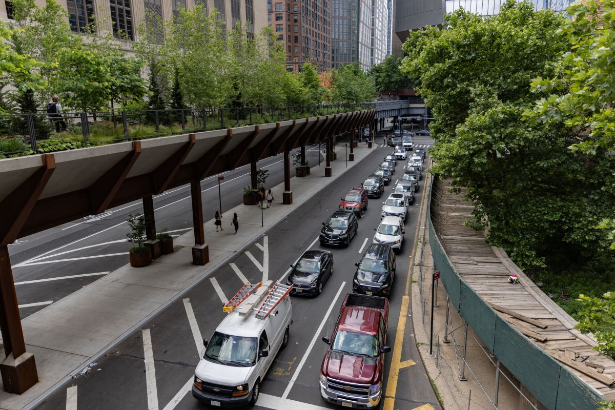 Traffic near the Lincoln Tunnel in New York. Photo: Bloomberg