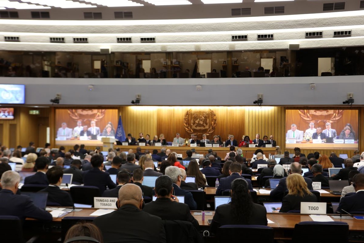 Talks at the IMO in London. Photo: Bloomberg