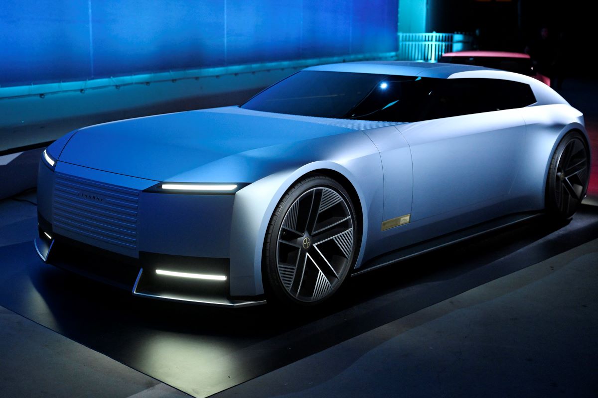 The Type 00 London Blue during the Reimagined Jaguar Brand Debut At Miami Art Week on Dec. 2, 2024. Photographer: Jason Koerner/Getty Images