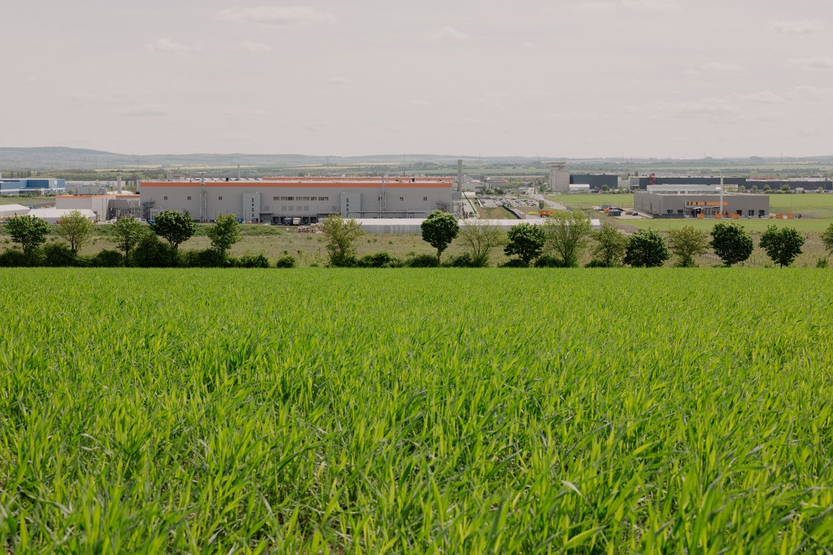 The Contemporary Amperex Technology Co. Ltd. EV battery factory on the outskirts of the German town of Arnstadt, on May 8. Photographer: Iona Dutz/Bloomberg