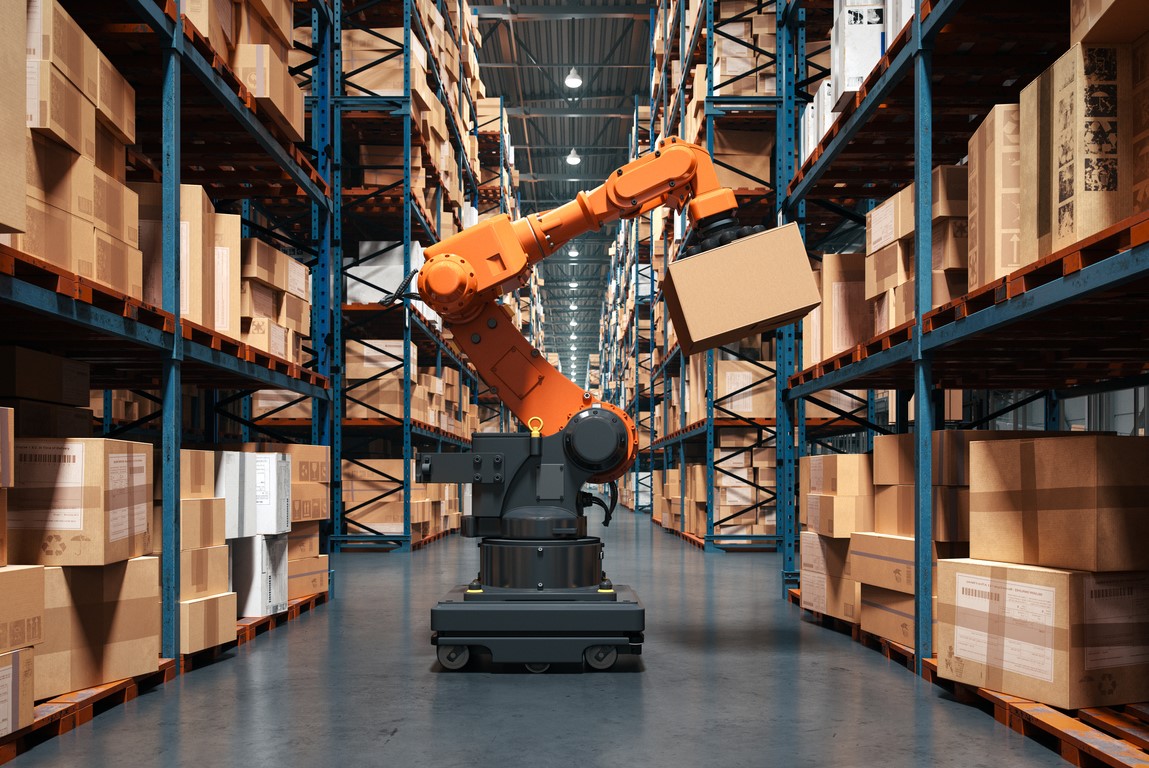 Warehouse Automation Robot Technology I Stock Imaginima 2189303812