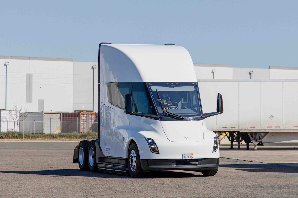Tesla's EV semi-truck. Photo: Courtesy of thyssenkrupp Supply Chain Services