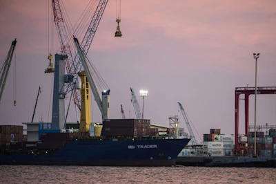 A container ship in Cebu City, the Philippines. Photographer: Lisa Marie David/Bloomberg