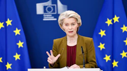 Ursula von der Leyen Photographer: Simon Wohlfahrt/Bloomberg