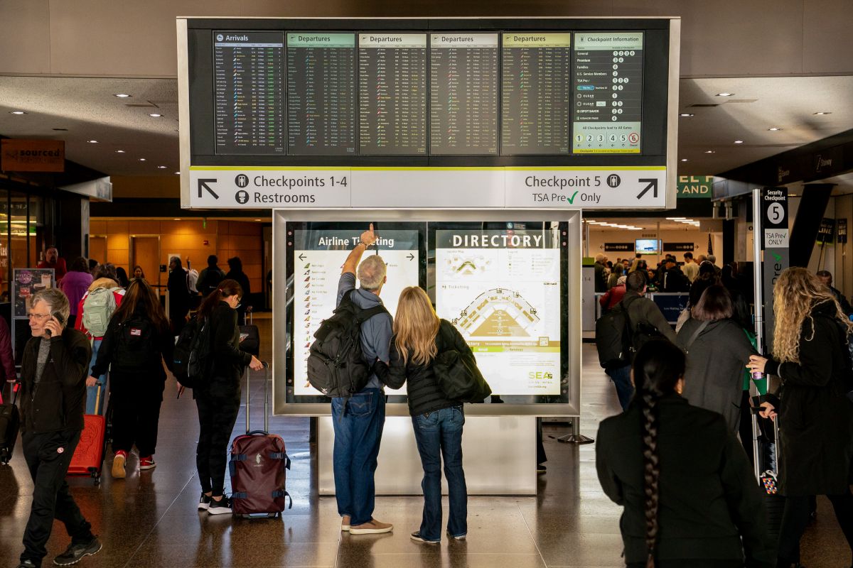 Seattle-Tacoma International Airport on Nov. 7. Photographer: David Ryder/Bloomberg