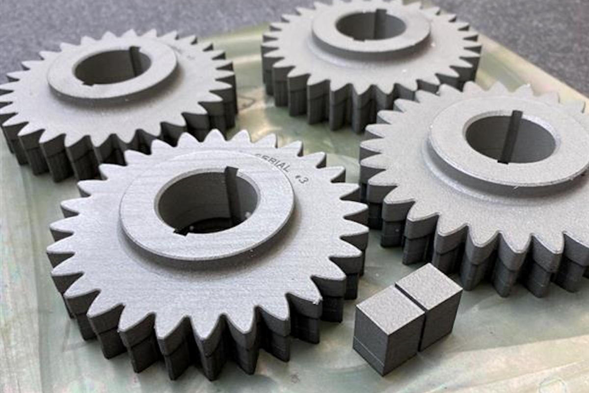 Additively manufactured test gears made of QuesTek's Ferrium C64 alloy. Photo: QuesTek.
