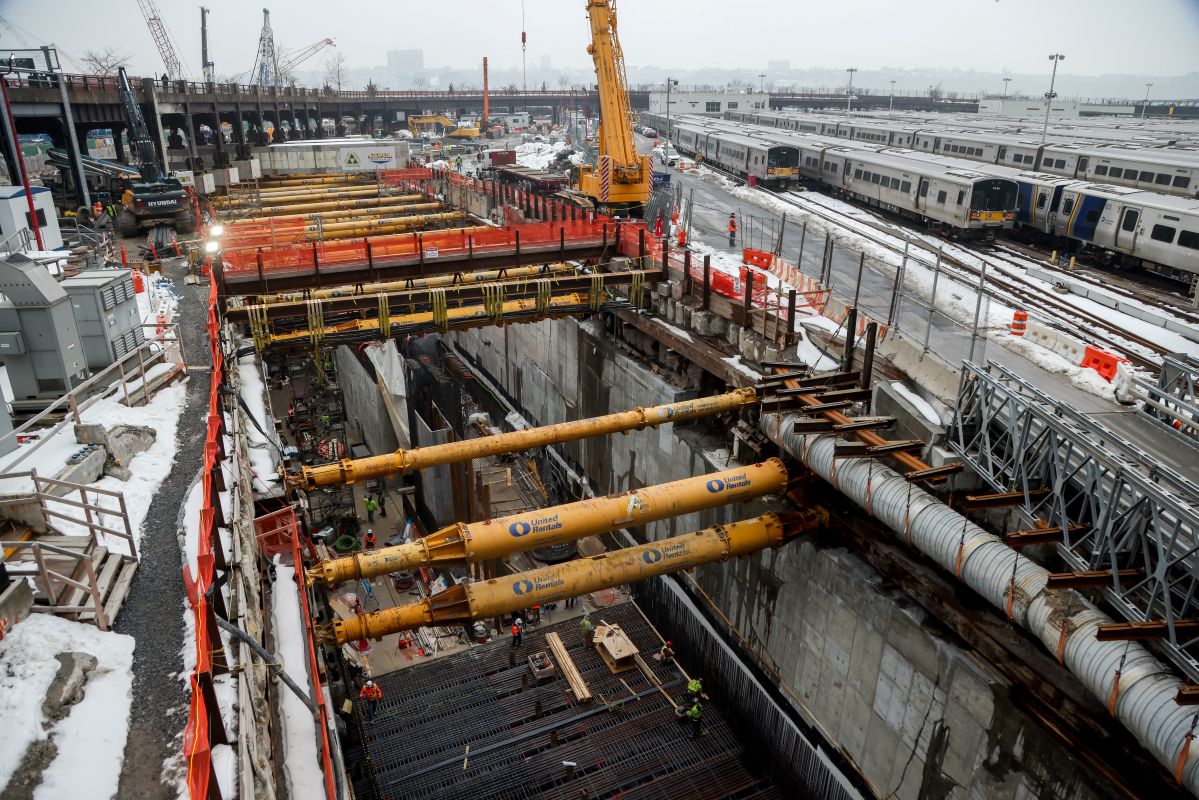 A construction site for the Gateway Program Hudson Tunnel Project in New York on Feb. 17. Photographer: Michael Nagle/Bloomberg