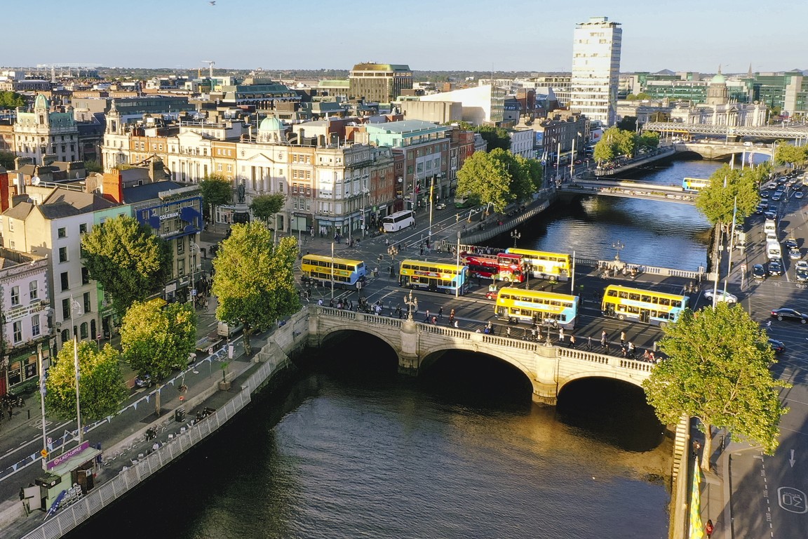 The Liffey river and O'Connell bridge in Dublin, Ireland. Photo: iStock/pawel.gaul