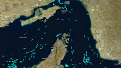 Several tankers and bulk carriers were seen transiting the Strait of Hormuz on June 26. Photo: Bloomberg