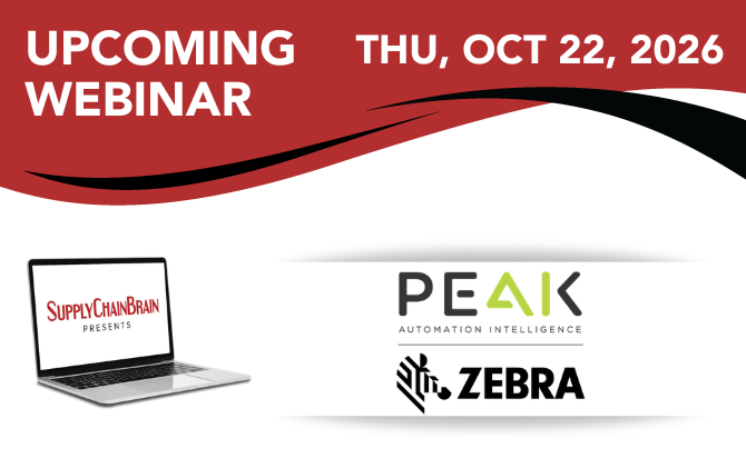 Upcoming Webinar Peak Zebra Supply Chain Brain Webinar Thu Oct 22 2026 2p Et