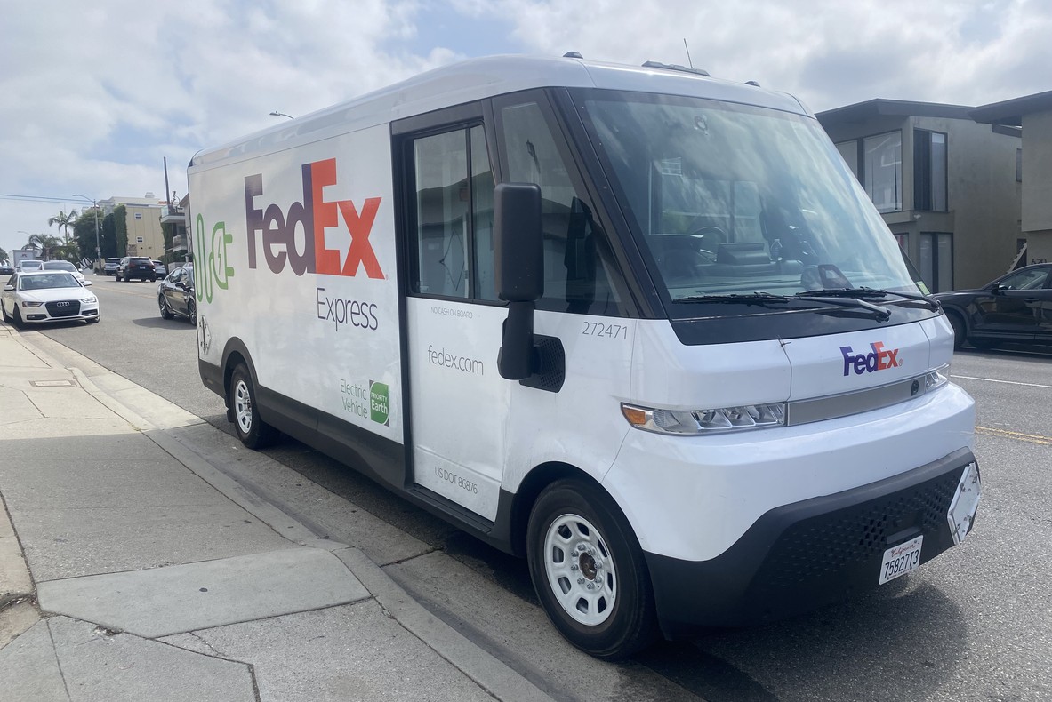 A FedEx EV delivery truck. Photo: iStock/P_Wei