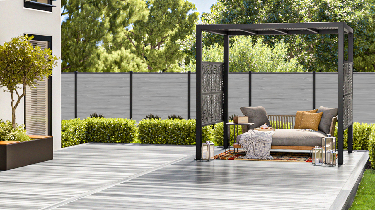 Catalyst™ Riverside Mixed Material Fence Panel: Urban Styling + Low ...