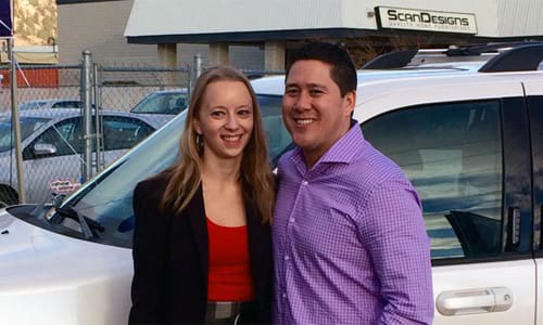 Simon Ng, pictured with companion Sandra Chanig, is the first recipient of the Freedom Road Project.