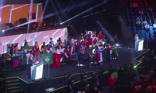 The closing ceremonies of the 43rd WorldSkills competition in S&atilde;o Paulo, Brazil.
