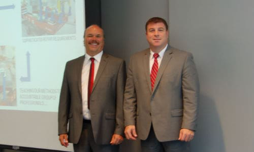 Dave Procunier of CSN-Heartland B&B Collision and Mike D'Angelo of BMW Group Canada.
