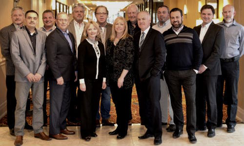 The 2015 CCIF Steering Committee. Members represent various auto claims economy sectors, including collision repair, insurance and paint and equipment suppliers.