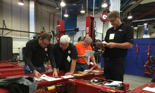 Nearly 100 people worked toward Automotive Lift Institute (ALI) Lift Inspector Certification during the &lsquo;Five Days to Victory&rsquo; event.