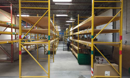 A view of the new warehouse being stocked. Treschak Enterprises had to move to a new location to expand.