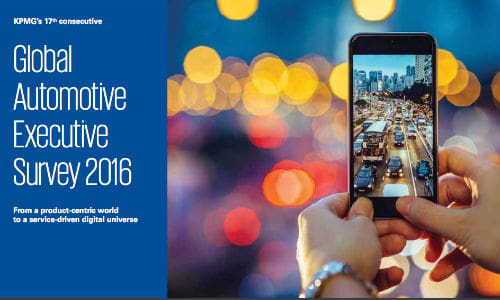 KPMG's latest survey of automotive execs indicate that connected car technology is a key concern.