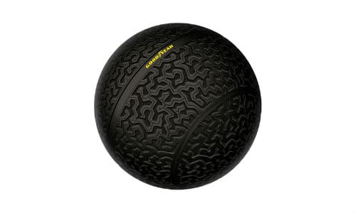 Goodyear's new concept tire, the Eagle-360. The tire is 'attached' to the vehicle by a magnetic field &hellip; and nothing else.