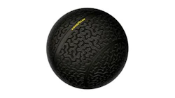 Goodyear's new concept tire, the Eagle-360. The tire is 'attached' to the vehicle by a magnetic field … and nothing else.