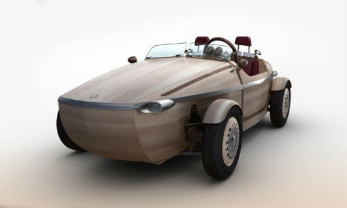 The wooden Toyota Setsuna, a concept car with a maximum range of about 16 miles. Let's be honest here; it's for looking at, not for driving.