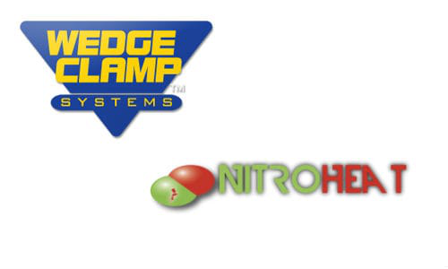 Wedge Clamp and NitroHeat logos
