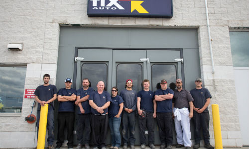 The team from Fix Auto North Bay. The facility has recently achieved I-CAR Gold Class status.