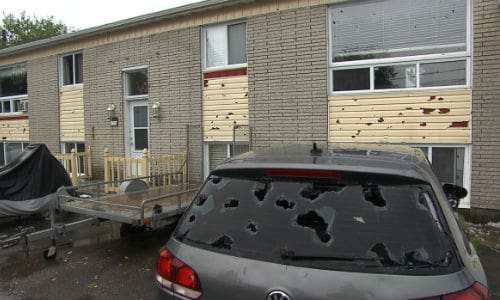 A hail storm rolled through the Saguenay region of Quebec this week, damaging numerous vehicles.