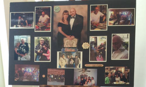 One of the many plaques honouring Sam Piercey on display at Smith's Funeral Home. Piercey will be remembered by the many people whose lives he touched, both inside and outside the collision repair industry.