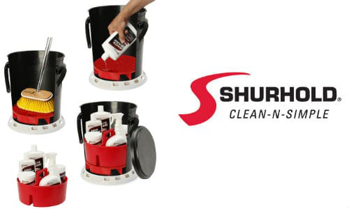 Cutaway views of the One Bucket System, including the optional Bucket Base.