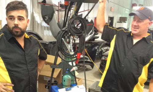 Demonstrating the capabilities of Pro Spot's aluminum welding station. Check out the gallery below for more photos!