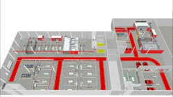 A render of the proposed layout for the new home of European Autobody. The facility will move locations in early 2017 and will use the move as an opportunity to install the FixLine system from Symach.
