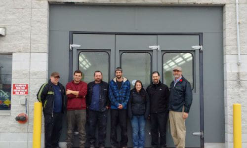 Some of the team from Fix Auto North Bay. The facility is the first collision repair shop in Canada to be recognized under the new Canadian Collision Industry Accreditation Program (CCIAP).