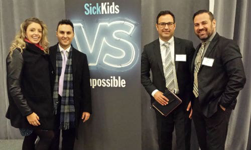 At the Breakfast of Champions, from left: Claudia Ieraci, Dominic Ieraci, Dominic Prochilo and Paul Prochilo.