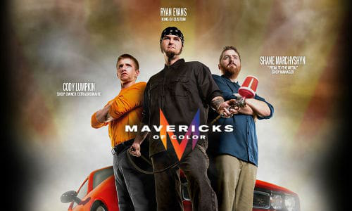 A new marketing campaign from Matrix Automotive Finishes features the 'Mavericks of Color,' Cody Lumpkin, Ryan Evans and Shane Marchyshyn.
