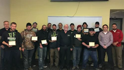 The graduation class from Fanshawe College, with well-wishers Mike Kennelly, John Norris and Craig Alvaro.