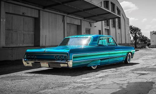 This 1964 Chevy Impala is the work of Albert De Alba Jr. of Cal Blast in Oakland, California. De Alba is one of the 12 painters who received this year&rsquo;s Prestigious Painter honour from House of Kolor, a Valspar Automotive brand.