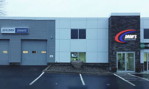 CSN-Dana&rsquo;s Collision Center in Fredericton, New Brunswick. The facility has recently been recognized as a Toyota Certified Collision Centre.