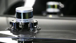 A Velodyne LiDAR sensor on a vehicle at Blackberry QNX in Ottawa. QNX is one of the few companies in Canada working autonomous vehicle tech.