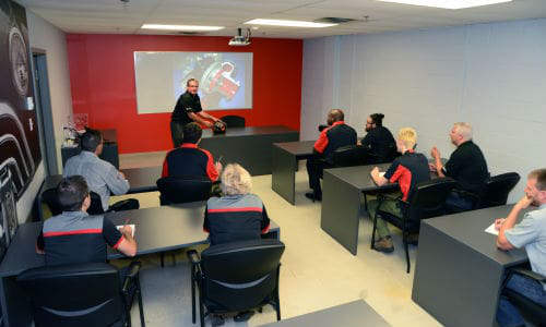 A class in session at the new Carrossier ProColor training centre in Boucherville.