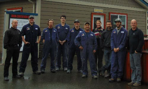The team at Fix Auto Courtenay. The facility is the second facility in Canada to achieve full CCIAP accreditation.
