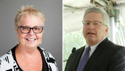Gail Smyth, Executive Director of Skills Ontario and Marc Neeb, Chief Human Resources Officer for Magna International. Magna has announced it will support the 2017 Ontario Skills Competition with an investment of $100,000.