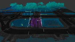 An image from a digital map developed by Ford at the University of Michigan's Mcity self-driving testing site. Autonomous vehicles require much more precise maps than normal GPS navigation does.